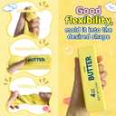 2 Pcs Slow Rising Dumpling Squishy Butter Squeeze Toys Pack Sensory Stress Relief Squishies Soft & Stretchy Fidget Toys for Anxiety Relief Party Favors Dumpling Squishy Butter
