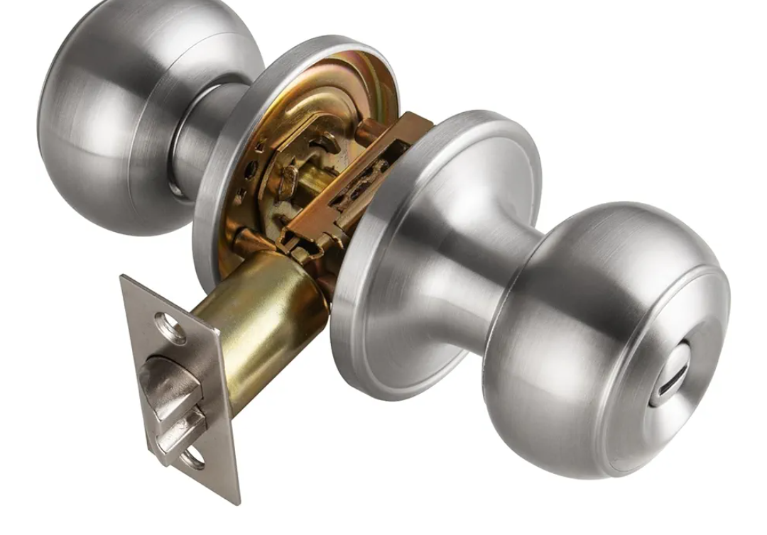 NCSEN Brushed Nickel Door Knobs Interior,Bath & Bed Privacy Door Knob, Keyless Door Lock Round Doorknobs