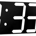 CHKOSDA Digital Wall Clock, Oversize Led Digital Clock with Auto Dimmer, Huge Countdown Timer with Remote Control, 27" Wide Led Display, 6 Digits, Wall Mount, Date and Temperature (White), Large