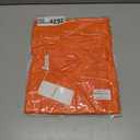 Poetsky Summer Womens Tunic Tops for Leggings with Pockets Vneck Short Sleeve Casual Long T Shirts S-3XL (Orange, L)