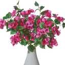 6PCS Bougainvillea Artificial Flowers 27" Silk Flowers Fake Pink Flower Bouquet Faux Bougainvillea Branches for Vase Wedding Party Floral Arrangement DIY Home Decor