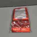 100 Pcs Resealable Mylar Bags with Frosted Clear Window Packaging Bags Foil Pouch Zipper Bag for Food Self Sealing Storage Supplies (5.51x7.87 inches, Red)