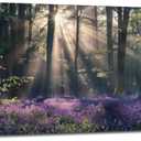 Lavender Large Wall Art Purple Flower Forest Tree Nature Landscape Pictures Wall Decor Gift Canvas Painting Prints Modern Artwork Decorations Framed for Living Room Gallery Office Bedroom 30"x60"