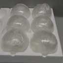 Glasseam Christmas Votive Candle Holders: Glass Tealight Candle Holder Set of 6 with Red Berry and Snow Pinecone Decorative Candle Holders for Table Centerpiece Party Christmas Decor Advent Gifts