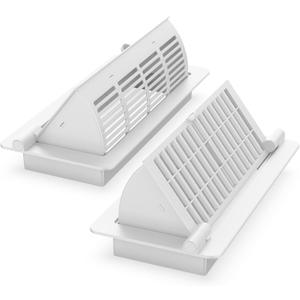 Floor Register Deflectors 2 Pack, Heat Air Vent Deflectors for Home Floor 4 x 10 Inch, Adjustable Plastic Pop Up Floor Register Use for Home, Office, White
