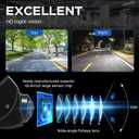 Backup Camera with Switchable Front View - 1080P Metal AHD, 170 Wide Angle Rearview, Super Clear Night Vision, IP69 Waterproof Reverse - Universal for Cars, Trucks, SUVs, Vans (Black)