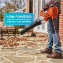 BLACK + DECKER Electric Leaf Blower, Hand Held Blowers for Lawn Care, Up to 450 CFM and 140 MPH Power, Axial, Lightweight, Corded (BEBL750)