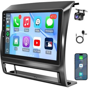 Android 12 Car Radio for Toyota Tacoma 2005-2015 Stereo with Wireless Carplay Android Auto - 9" Toush Screen Head Unit for Tacoma with In-dash GPS, WiFi, BT, SWC, FM + AHD Backup Camera + MIC