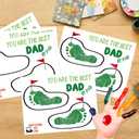 Fathers Day Golf Footprint Art Craft Kits, Best Dad By Par Golf Gifts for Dad, 10 First Fathers Day Hand and Footprint Greeting Cards for Babies, Newborn Keepsake Gifts for Daddy from Daughter & Son