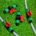 Drip Irrigation Shut off Valve 1/2 Inch Universal Drip Irrigation Tubing Coupling Valve Connector Locking Fitting Compatible with 16 to 17 mm Drip Tape Tubing Sprinkler System (12 Pieces)