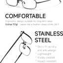Retro Blue Light Blocking Glasses Lightweight Siren Style Protection Anti Eyestrain TV Computer Gaming for Women Men (Black)