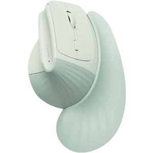 SANWA Wireless Ergonomic Mouse for Large Hands, Silent Click Vertical Mice with Removable Wrist Rest, 1000-4000 DPI, 3-Device (2.4G + 2 Bluetooth 5.4), Compatible with Mac, Windows, Laptop, PC, Green