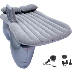 Inflatable Car Air Mattress Back Seat Bed with Air Pump,Thickened Portable Car Travel Sleeping Camping Air Mattress Blow Up Bed for Car Universal SUV