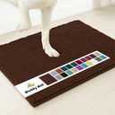 Muddy Mat® Original Dog Door Mat for Muddy Paws, Super Absorbent Microfiber, Non-Slip Washable Pet Rug, Quick Dry Chenille Entryway Carpet, Machine Washable Indoor Outdoor mat, Brown 24"x36"