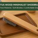 2 x Laundry Stain Brush - Wooden Handle Clothes Cleaning Brush, Soft Bristle Fabric Scrubber, Effective Laundry Brush for Gentle and Damage-Free Stain Removal