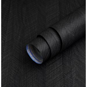 Safiyya Black Peel and Stick Wallpaper Contact Paper for Countertop Kitchen Wood Self Adhesive Removable Wallpaper for Bedroom 393"15.7"