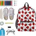 Animal Ladybug Toddler Backpack - for Girls & Boys 2-4,4-6 Years | Preschool, School, Daycare | Mini Small Bag with Leash | Personalized Kids Hiking Carrier | Clear, Modern Designs