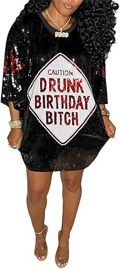 ENOPINK Womens Sequin Glitter Shirt Dress Size S