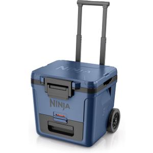Ninja | Cooler | FrostVault 30QT Cooler with Wheels | Insulated with Temp Dry Storage Drawer | Keeps Ice Cold for Days | for The Beach, Camping, Picnics & More | Lakeshore Blue | FB230BL