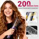 Negative Ion Automatic Rotating Curling Iron Smart Tangle-Free, Dual Voltage, Anti-Scald, Portable Ceramic-Coated Auto Hair Curler for Travel & Home Use1inch