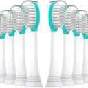 Kids Replacement Toothbrush Heads 10 Pack for Philips Sonicare Electric Toothbrush Soft Brush Head for Child 7+ for Boy Girl,Blue