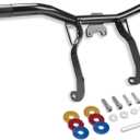 Front Engine Guard Highway Pegs Crash Bar Bumper Protector with Flat Washer Flat-Out Bar Fit for Harley Touring Street Glide Road King Electra Glide Ultra Limited 2014-2025