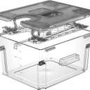 Sous Vide Container with Lid and Built-in Rack Double-Door Design 11.6 QT Sous Vide Containers Grey Sous Vide Pot for Most Sous Vide Machines