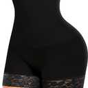 Werena Tummy Control Shapewear Shorts for Women Seamless High Waist Body Shaper Panties Shaping Underwear Under Dress (Black, L)