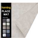Homing Faux Leather Heat Resistant Placemats 6 Packs, Waterproof Wipeable Dining PU Place Mats for Indoor & Outdoor, Easy to Clean, Beige