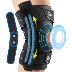 Fit Geno Hinged Knee Brace for Meniscus Tear: Adjustable Support for Knee Pain w/Built-in Side Stabilizers & Removable Metal Hinges for ACL MCL Injury or Surgery Recovery - Men and Women Size Plus