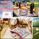 Motiskyy 24 Pcs Sports Ball Snack Bags Bulk 9.5" x 6.9" Sports Goodie Party Favor Bags Stuffers Team Gifts Candy Treat Mesh Pouches with Zipper for Team Ground Birthday Gift Party Supplies(Baseball)