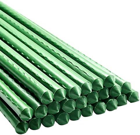 Garden Plant Stakes 48 Inch 4Ft Steel Plant Stick Support, 17 Pack Tomato Stakes for Growing Climbing Plants, Potted Plants, Tomatoes, Trees, Cucumber, Beans, Fences Poles