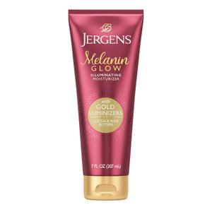 Jergens Hand and Body Lotion, Melanin Glow Illuminating Moisturizer, with Gold Luminizers, 7 Oz (7 Fl Oz (Pack of 1))