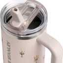 STANLEY Quencher ProTour Flip Straw Tumbler | Leakproof Lid, Straw & Handle | Insulated Stainless Steel | Fits Cup Holders | Perfect Mothers Day Gift | BPA-Free | 30 oz | Rose Quartz Bouquets
