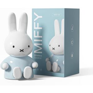 Miffy Portable Bluetooth Speakers, Cute Portable Wireless Speakers with Loud Stereo Sound, Built-in Mic, TF-Card Slot, Dual Pairing,40H Playtime for Room, Desk Decor, for her (Lite-Blue)