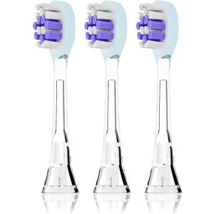 2 x 601 Metal Electric Toothbrush Replacement Brush Head, 100% Compatible with 601 Electric Toothbrush, Soft Bristles Refill Brush Head-3 pcs