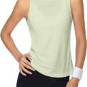 Ukaste Women's Lightweight Seamless Workout Tank Top - Breathable Running Gym Yoga Athletic Sleeveless Shirts (Green) Size 6