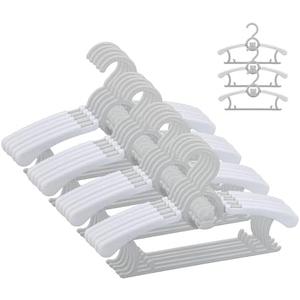JSF Baby Hangers,20 Pack Baby Clothes Hangers for Closet Kids,Save Space Plastic Hangers Toddler Infant Nursery Child Small Children(Grey)