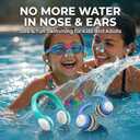 Swimming Nose Clip Ear Plugs - 9 Packs Silicone Swim Nose Plugs with Earplugs for Kids, Waterproof Pool Nose Plug for Diving Surfing and Other Water Sports with Storage Box, Multi-Color