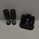 Electric Salt and Pepper Grinder Set with Rechargeable Base - Automatic Refillable Electric Salt and Pepper Shakers with Large Capacity, LED Light & Adjustable Coarseness, Black