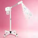 Professional Facial Steamer, Hot Mist Spray, Vaporizador Facial Steamer for Esthetician, Height Adjustable, SPA at Home, White