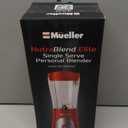 Mueller Smoothie Blender for Smoothies - Personal Blender for Shakes, Frozen Drinks, Baby Food & More, 15oz Travel Cup and Lid, Durable Stainless Steel Blades for Powerful Blending Performance, Red