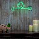National Tree Company 20" Green Neon Style Shamrock Decoration