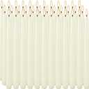 36 Pack Ivory 10-Inch Taper Candles - Premium Dripless, Smokeless & Unscented for Wedding Decor, Romantic Dinner, Party & Home - Long Burning Hand-Poured Tall Candles with Clean Finish