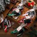 Vesici Vesici 6 Set Valentine Tartan Gift Bulk for Women Plaid Headbands Bulk Valentine Head Spa Set Tartan Hair Brush with Plastic Bags Labels Items Accessory for Spa Party Salon Makeup