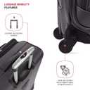 SWISSGEAR Sion Softside Expandable Spinner Luggage Durable Lightweight Travel Suitcase, Dark Grey, Carry-On 21-Inch