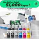 Compatible for 552 Ink Refill Bottles 6 Pack (NotSublimation Ink) Compatible Replacement for Epson Ecotank Photo ET-8550 ET-8500 ET8550 ET8500 8550 8500 Printer, T552 Ink (BK Pigment, PB C M Y GY Dye)
