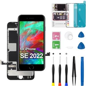 for iPhone SE 2022/ 3rd Generation Screen Replacement Black 4.7 inch, MrR.OMW for iPhone 8/ SE 2020 2nd LCD Display Touch Frame Digitizer Full Assembly Repair Tool Kits A2783 A2595 A2785 A2782 A2784