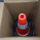 VEVOR Safety Cones, 5 Pack 18" Traffic Cones, PVC Orange Construction Cones with Reflective Collars and Black Weighted Base, for Traffic Control, Driveway Road Parking and School Improvement