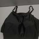 WOWENY Tankini Tops for Women Halter Swimwear Tops Only High Neck Bathing Suit Top No Bottom (Black, XL)